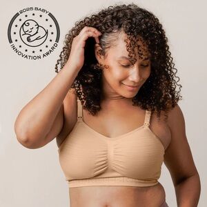 Kindred Bravely Beige Sublime Hands-Free Pumping & Nursing Bra Size S Comfort